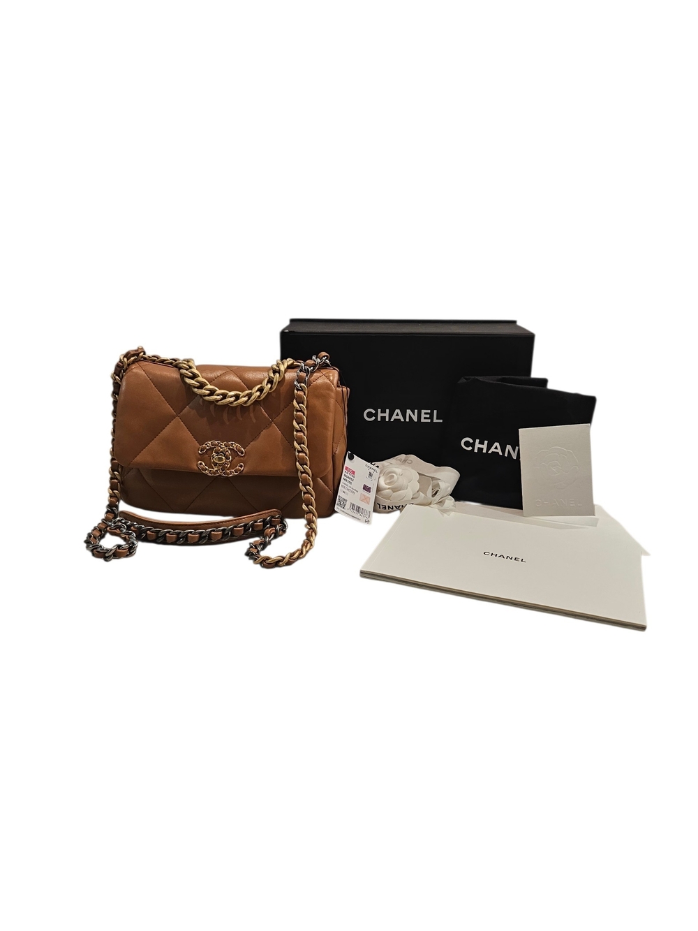 Chanel 19 Small Flap Bag in Rare Caramel/Brown Lambskin NWT